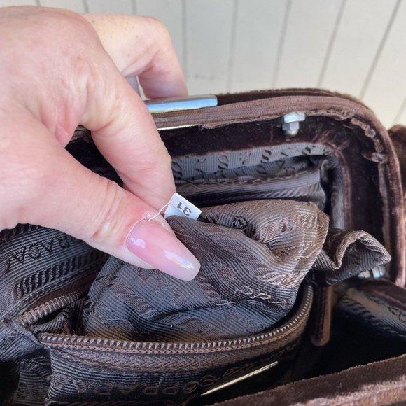 Vintage 2000’s Prada Velvet Bag - Picture 9 of 11